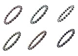 Black Magnetic Stretch Beaded Rhinestone Hematite Bracelet