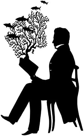 Amazon Com Reading Silhouette Print Nautical Art Wall Decor Book