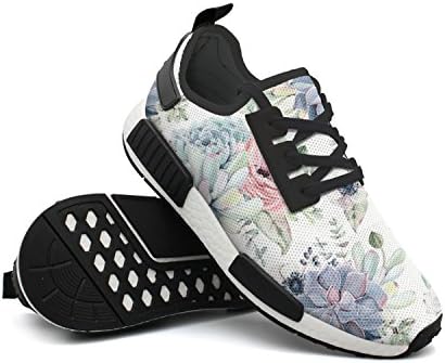 Beautiful Succulent Plants Women Active Cool Running Shoes Net Mens