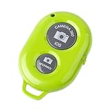 UFCIT Bluetooth Wireless Remote Control Camera Shutter Release Self Timer for IOS Android Smartphones (Green Remote)