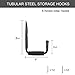 Ihomepark Heavy Duty Garage Storage Utility Hooks with Jumbo Arm, Wall Mount Garage Brackets Hanger & Organizer for Ladder Tool Chair Hose(6 Pack - Black)
