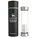Tea Infuser Bottle For Loose Tea - Best Travel Mug Teapot, Tea Tumbler Tea Cup with Loose Leaf Tea Infuser, Stainless Steel Strainer, Glass Infused Water Bottle, Tea Infusers by SilverOnyx - 14oz