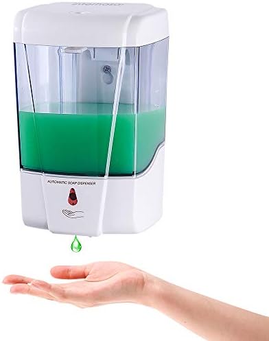 Interhasa Automatic Soap Dispenser Wall Mount Hand Sanitizer Dispenser 600ml 20oz Touchless Sensor Hand Free Soap Dispenser For Gel Liquid Abs Plastic White Amazon Sg Home
