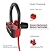 Bluetooth Headphones, TRINIDa IPX7 Waterproof Sport Wireless Headset for Running, Best in Ear Earbuds HiFi Stereo with Mic 10 Hours Playback Gym Workout Passive Noise Cancel Wireless Earphones (red)