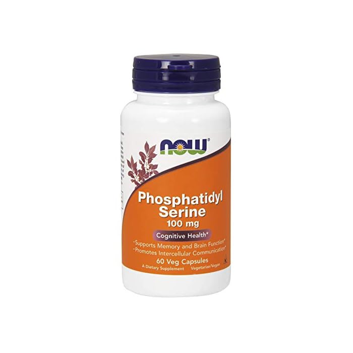 NOW Supplements, Phosphatidyl Serine 100 mg with Phospholipid compound derived from Soy Lecithin, 60 Veg Capsules