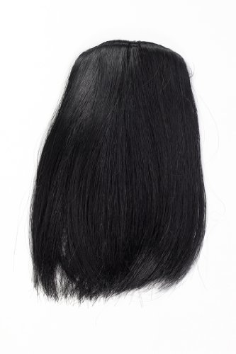 Hair Piece Clip in Bangs Fringe synthetic fiber black YZF-1088HT-1