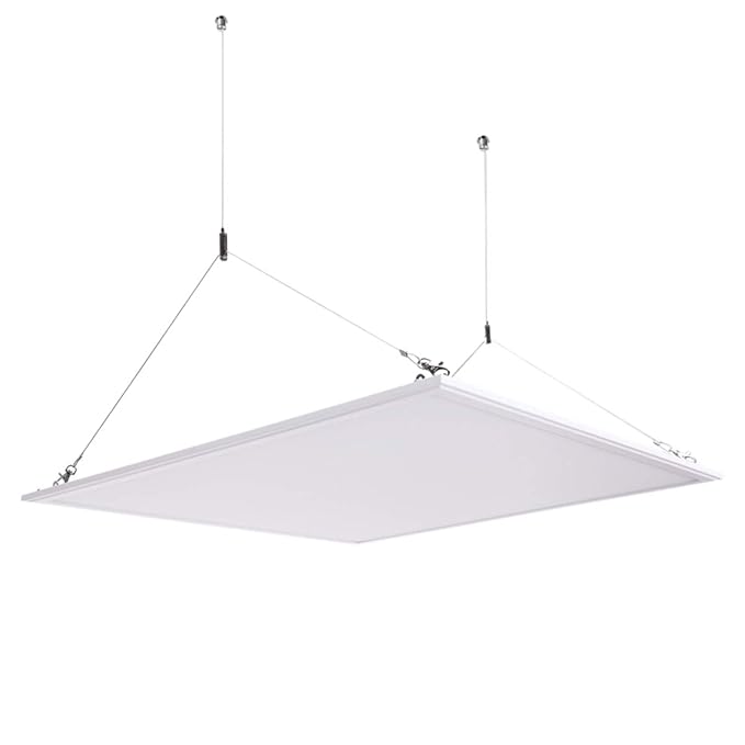 HOMEDEMO LED Panel Deckenleuchte 60x60cm Pendelleuchte Ultraslim 40W 3200lm Neutralweiß 4000K Hängelampe mit Seilaufhängung u