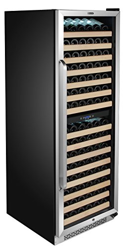 Whynter-BWR-1642DZ-164-Built-in-or-Freestanding-Stainless-Steel-Dual-Zone-Compressor-Large-Capacity-Wine-Refrigerator-Rack-for-Open-Bottles-and-LED-Display-One-Size-Black