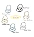 Thunaraz 6 Pairs Non Pierced Stainless Steel Fake Nose Ring Septum Lip Helix Cartilage Tragus Ear Clip Hoop Rings 20G