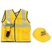 TopTie Engineer Worker Role Play Costumes Set with Tools, 3-8 Years-Yellow-S