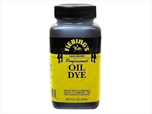 Silver Creek Leather FIE13032 Fiebings Leathercraft Professional Oil Dye - Dark Brown, 4 Oz.