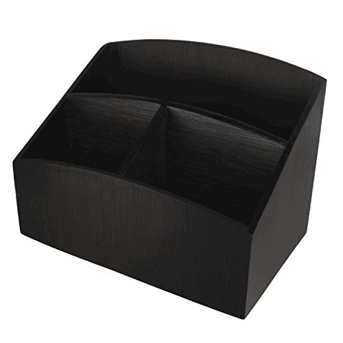 Artistic Sustainable Bamboo Curves Desk Organizer, Black Coffee (ART11006C)