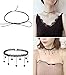 Bassion Choker Set, 20 PCS Womens Black Velvet Choker Necklace Set Classic Gothic Tattoo Lace Chokers