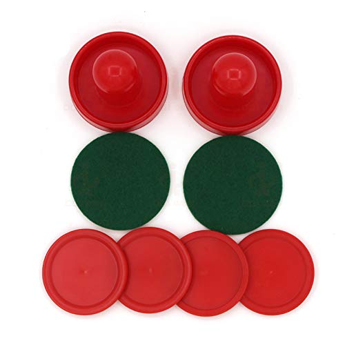 Mini Air Hockey Replacement Set Value Pack Set of Two Red Air Hockey Pushers and Four 2 Inch Red Pucks I Epic Gifts
