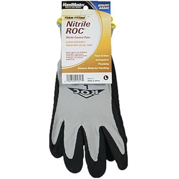 Magid ROC10T ROC Nitrile Coated Palm Glove, Men's Large