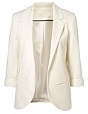 Sheinside Women's Boyfriend Ponte Rolled Sleeves Blazer