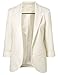 Sheinside Women's Boyfriend Ponte Rolled Sleeves Blazer