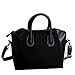 Color Scissor Womens Leather Top-Handle Crossbody Handbag Shoulder Bag Purse Black