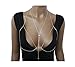Fashion 21 Women's Sexy Simple Stone Body Chain Jewelry Bikini Bra Chain (Silver Tone)