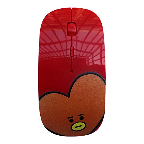 Youyouchard Kpop BTS Wireless Mouse Slim Silent Travel Cordless Mice with USB Receiver, Optical Wireless Mouse Compatible with Laptop, Notebook, PC, Computer(TATA)