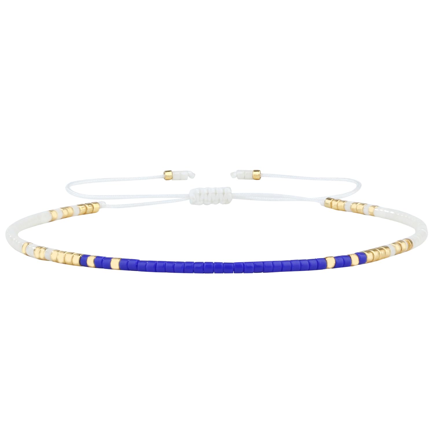 KELITCH New Miyuki Seed Bead Wrap Bracelets Woven Bohemian Friendship Bracelets Bangles for Women (Dark Blue 20C)