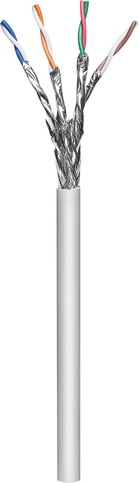 Intellinet Network Bulk Cat7 Cable, 23 AWG, Solid Wire, 305 m, Grey, Copper, S/FTP, LSZH, CPR-Dca Rated, Drum