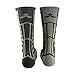 Epivive Velocity American Flag Patriotic Athletic Crew Socks Gun Metal Grey (Large)