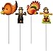 Gift Boutique Thanksgiving Metal Yard Garden Stakes Decor Set of 4 Harvest Scarecrow Pilgrim Boy & Girl Turkey Cornucopia Fall Autumn Outdoor Yard Signs for Home Lawn & Patio Party Accessories