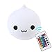 Silicone Night Light, Umiwe Cartoon Children Night Light Rechargeable Night Lamp with Remote Control for Baby Kids Bedroom Nursery Birthday Gift (Waterdrop A)