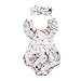 Lanhui Toddler Baby Girl Clothes Deer Romper Headband 2Pcs Set Outfit (Beige, 12M)