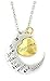 Grandma Half Moon and Heart Pendant Necklace