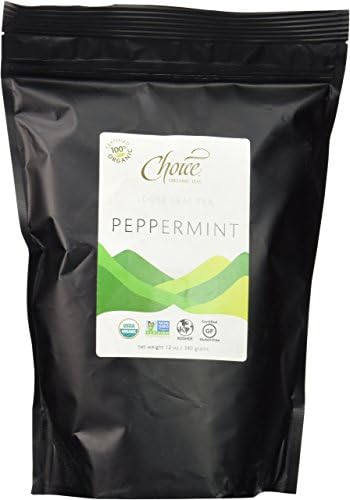 Choice Organic Teas Herbal Tea, Loose Leaf (12 Ounce Bag), Peppermint, Caffeine Free