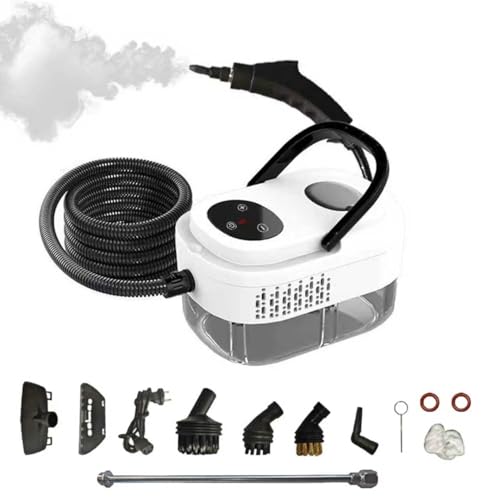 Steam Cleaner, 1500W Handheld Steamer for Cleaning with Touch Screen, 6 Adjustable Levels, 15s Fast Heat-Up, 1200ml Tank, 12 Accessories Home, Car, Kitchen, Tile, Sofa, and Bathroom