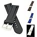 PerFit® Panerai Style Watch Band + Spring Bars, Premium PU Rubber, Black, 20 mm