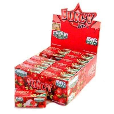 Juicy Jay Rolling Paper Rolls Strawberry Box of 24