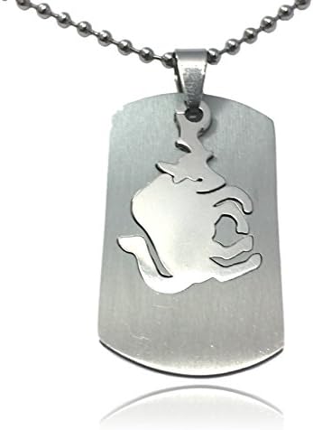 COS (TM) Zodiac Sign Symbol Dog Tag Cutout Pendant Necklace (Taurus)