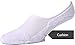 Leotruny Women's Cushion Sweat-absorbent Breathable Soft Athletic No Show Socks (White, Women shoe size:7-11)