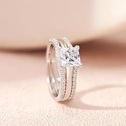 SHELOVES Princess CZ Wedding Ring Guard Rings