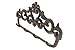 Comfify Decorative Cast Iron Wall Hook Rack - Vintage Design Hanger with 4 Hooks - for Coats, Hats, Keys, Towels, Clothes, Aprons etc | Wall Mounted - 12.25 x 5.75 - with Screws and Anchors