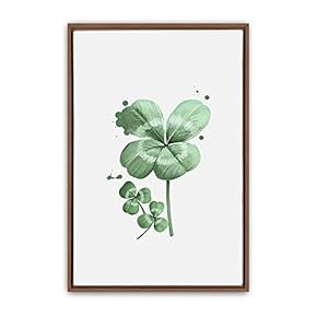 Framed Green Leaves Home Artwork for Living Room Bedroom