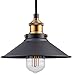 Linea di Liara Andante Black and Gold Farmhouse Pendant Lighting for Kitchen Island Industrial Hanging Light Fixtures Matte Black Pendant Light for Kitchen Sink, LED Bulb Included, UL Listed