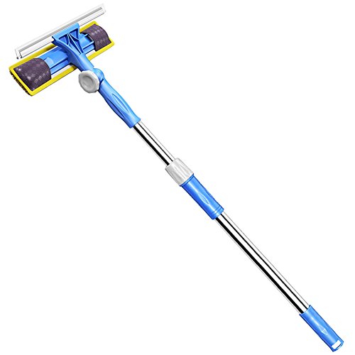 Professional 3-in-1 window squeegee -microfiber extenda…