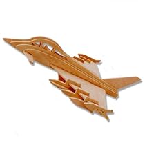 3-D Wooden Puzzle - Plane Model Euro Fighter Typhoon -Affordable Gift for your Little One! Item #DCHI-WPZ-P040