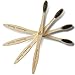 Bamboo Charcoal Toothbrush - Natural Biodegradable And Organic With 100% Eco Friendly BPA Free Bristles Smooth Wood Handle And Zero Waste Packaging - Pack Of 4 Wooden Toothbrushes By BambooEarth