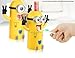 Cute Minions Design Wash Set Toothbrush Holder Automatic Toothpaste Dispenser with Brush Cup Yellow (One Eye)