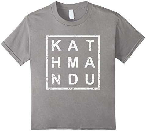 Kids Stylish Kathmandu Nepal T-Shirt 8 Slate
