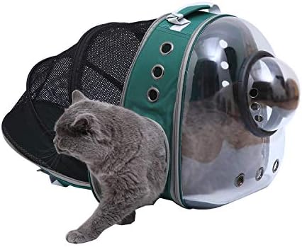 LTBLBY Portable Cat Backpack Carrier Bubble Bag,Expandable Clear Dog Backpack Carrier for Small Dogs,Pet Carrying Hiking Traveling Backpack