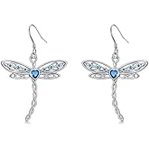 Blue Silver Butterfly/Dragonfly/Star/Starfish/Evil Eye Earrings, Women's Jewelry Gifts