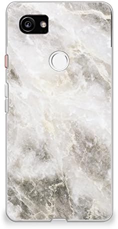 Google Pixel 2 XL Case, CasesByLorraine Grey Marble Print Pattern Case Flexible TPU Soft Gel Protective Cover for Google Pixel 2 XL (2017) (X01)