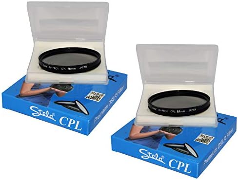 Stela Filter RI-PRO1 CPL 55mm and 58mm Circular polariser CPL Filter Compatible with Nikon D5600 Double Zoom kit AF-P 18-55mm VR + AF-P 70-300mm ED VR